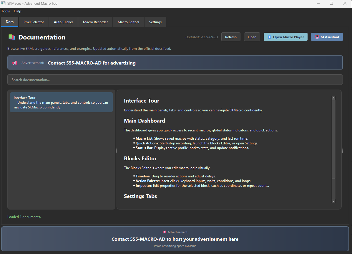 Documentation Page